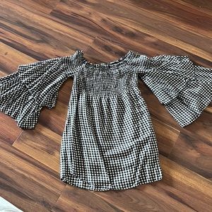 Size small off the shoulder plaid dress